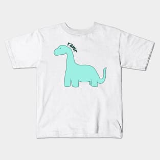 Cute Lil Blue Rawr Dino Kids T-Shirt